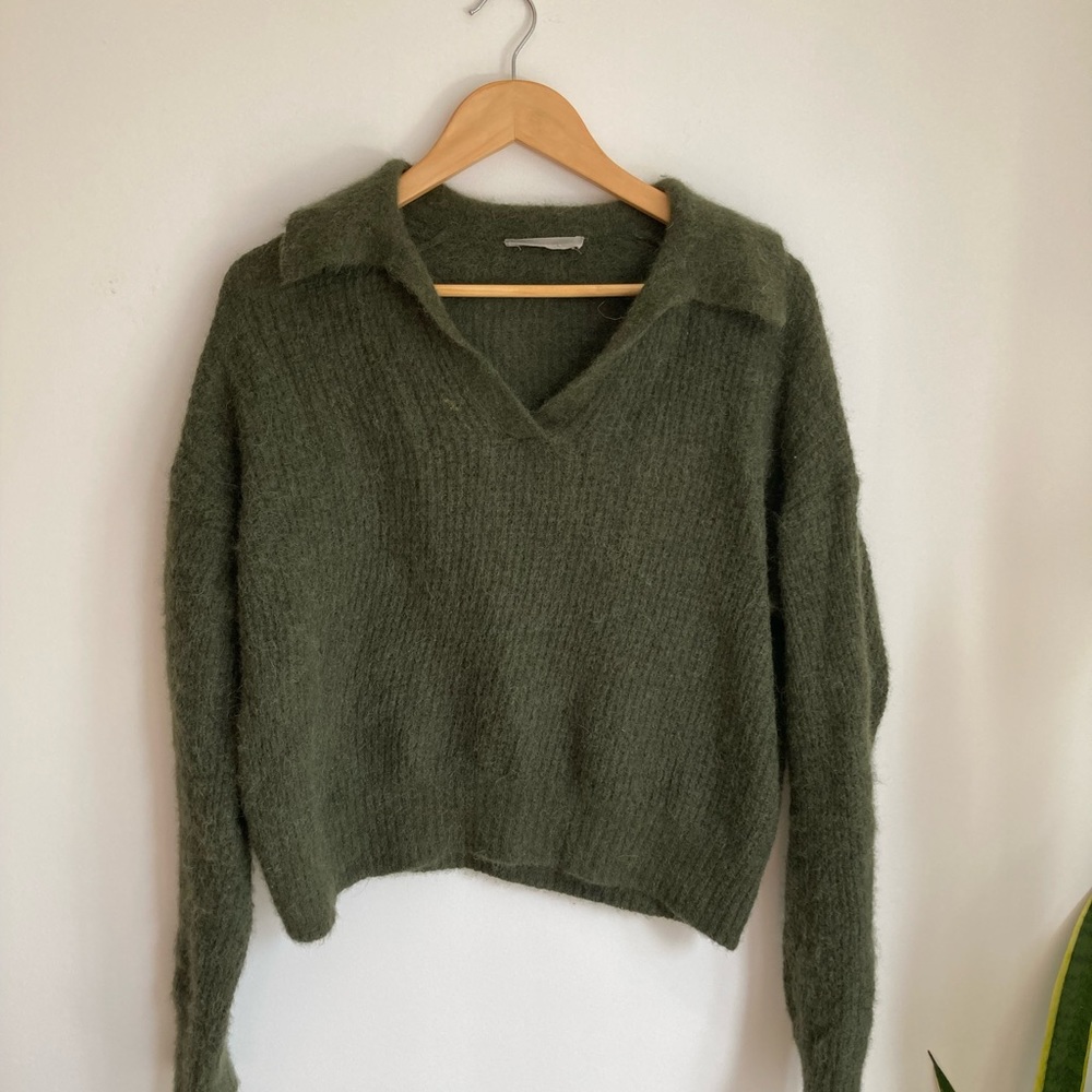 Everlane Alpaca Waffle-Stitch Polo